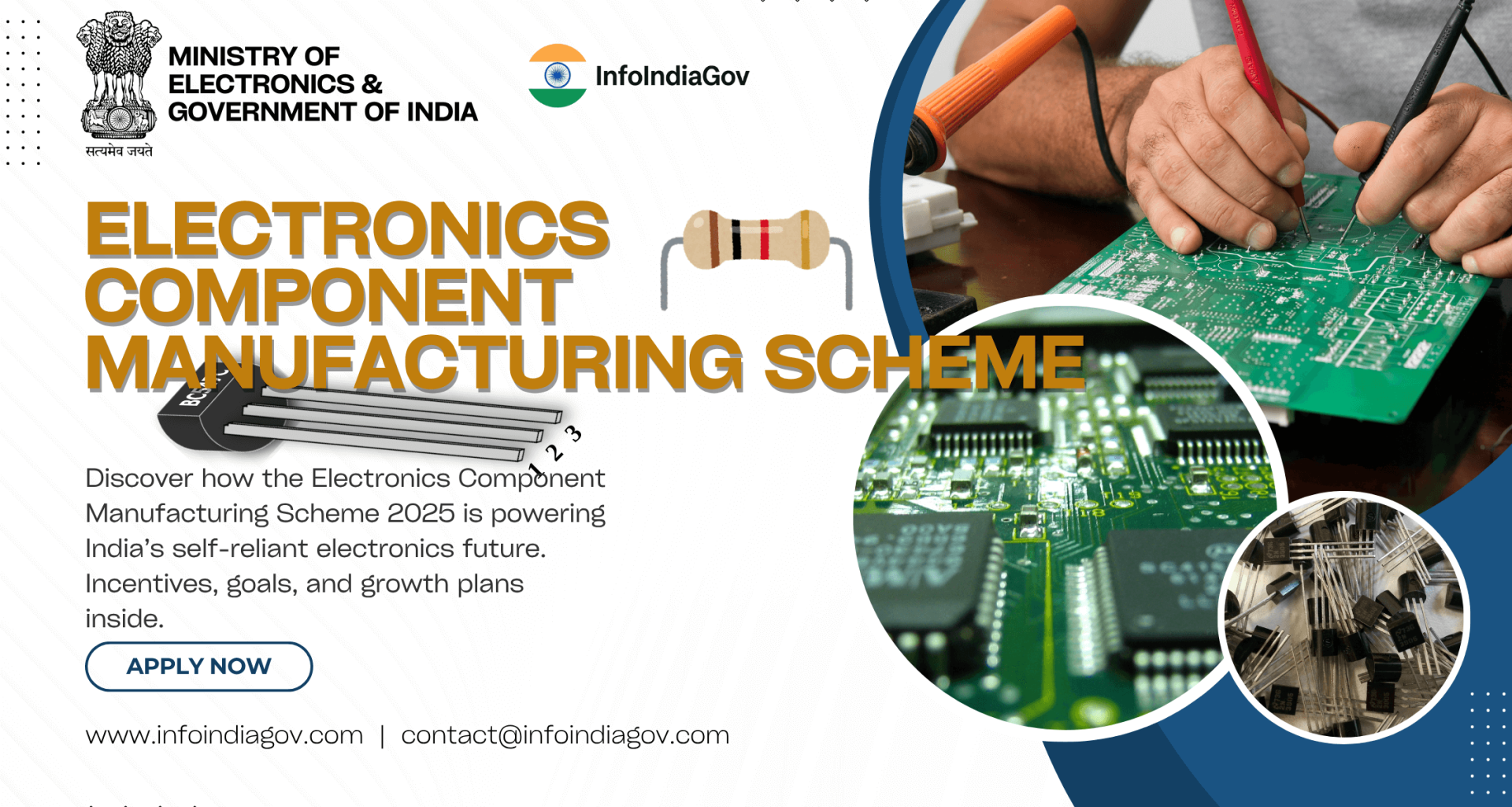 Electronic Components Factory Setup in India with Government Incentives and PLI Scheme